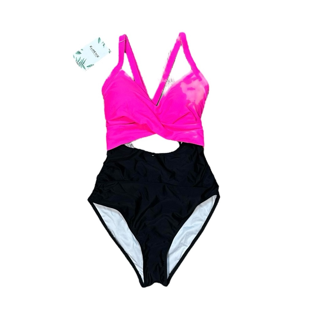 NWT Eomenie One Piece Swimsuit size Small Tummy Control Cutout High Waisted
